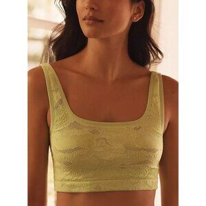 LyreBird Seamless Textured Square-Neck Bra Women's Size S/M Mint Breeze